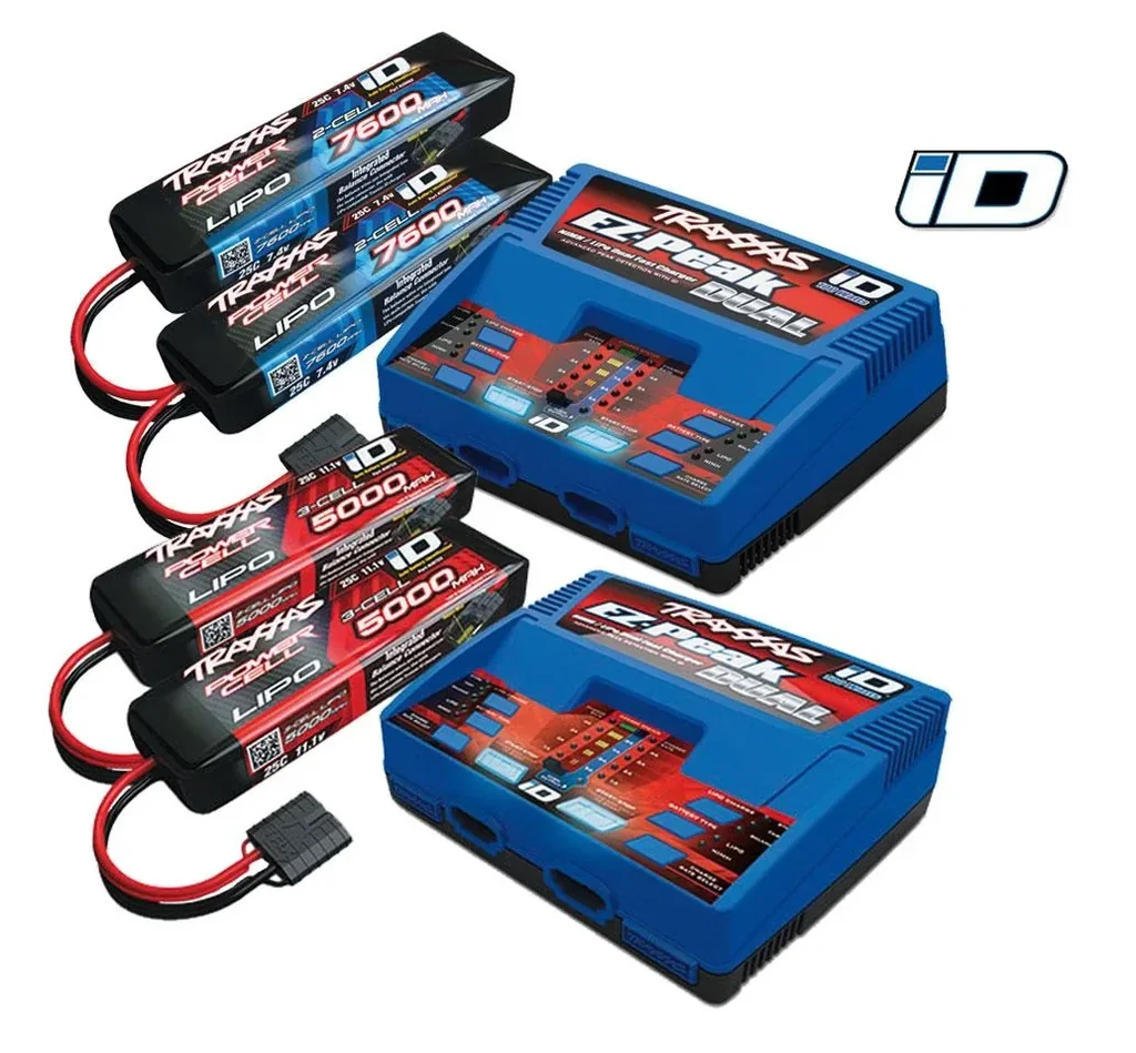 DUAL EZ-Peak Plus-Lader 2972G + 2x 2S Lipo 7600mAh 2869X TRAXXAS EU-Version / Ergänzungs-Paket Version 2018