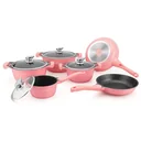 10-teiliges Kochgeschirr-Set - Pink