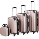 Hartschalenkoffer-Satz 4 Stück Baseline Ros" Beautycase/M/L/XL
