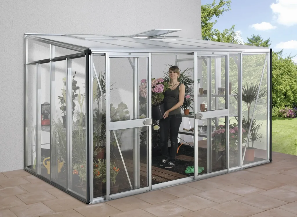 Pavillon-Nachrüstsatz für Gewächshaus Helena 8600, Farbe alu