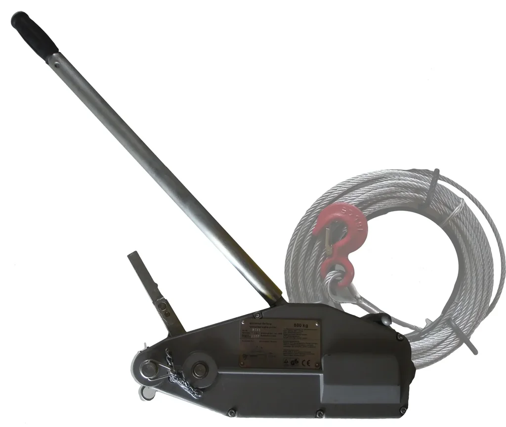 Seilzuggerät inkl. Hebelrohr, ohne Seil, Nutzlast 800 kg, Seil-Ø 8,3 mm