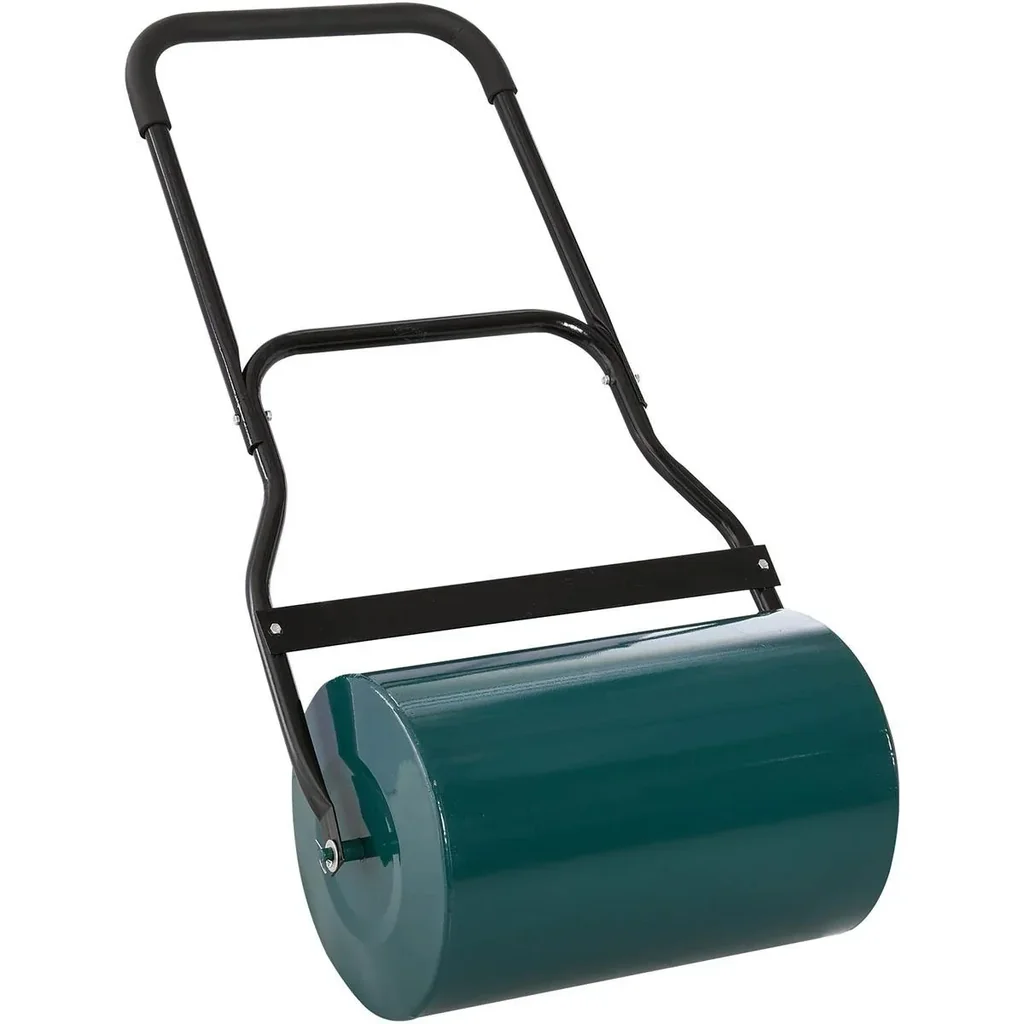 Rasenwalze mit U-Griff Gartenwalze Gartenrolle 31 cm Durchmesser 40 L Wasser-/Sandfüllung 49 cm Arbeitsbreite Metall Gr