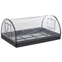 Gewächshaus mit Fenster 12 Gitter Treibhaus Tomatenhaus Frühbeet PVC Stahl Transparent 120 x 79 x 53 cm