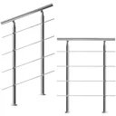 Geländer - Edelstahl 80cm - 4 Streben