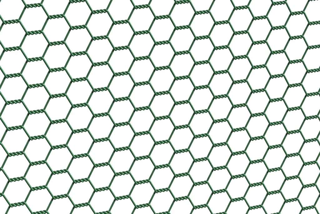 Sechseckgeflecht grün kunstoffbeschichtet, 50cm x 25m, 13x13cm, 1mm