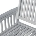 2-Sitzer Sitzbank Gartenbank Holzbank mit Armlehne Landhausstil Akazienholz Grau 117 x 63 x 90 cm