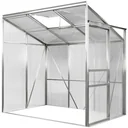 Aluminium-Seitengewächshaus 192x127x202cm mit Fenster