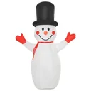 1,8 m aufblasbarer Schneemann mit LED-Leuchten Weihnachtsdeko