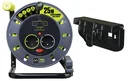 Kabeltrommel 25 Meter mit 2 Steckdosen und 2 USB Ports + GRATIS dazu Wandhalterung