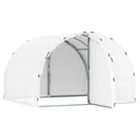 Foliengewächshaus begehbares Gewächshaus 287 x 292 x 195 cm Gartentunnel Folientunnel Tunnelgewächshaus Treibhaus Garten