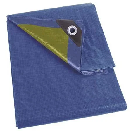 ABDECKPLANE - BLAU/KHAKI - STARK - 10 x 12 m