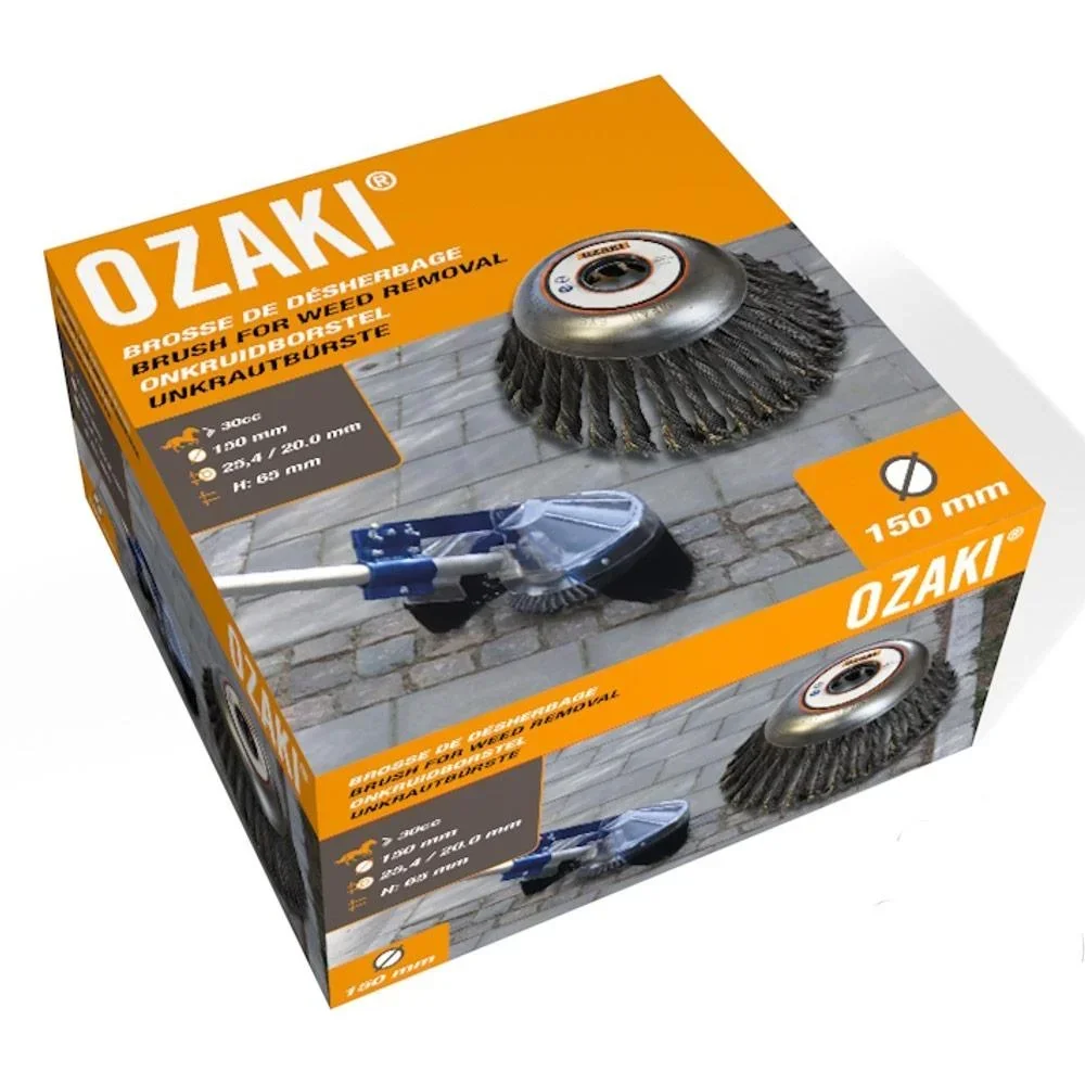 Ozaki Unkrautbürste (150 mm, H 65 mm, Bohrung 20/25,4 mm)