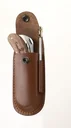Messertasche aus Leder mit Wetzstahl