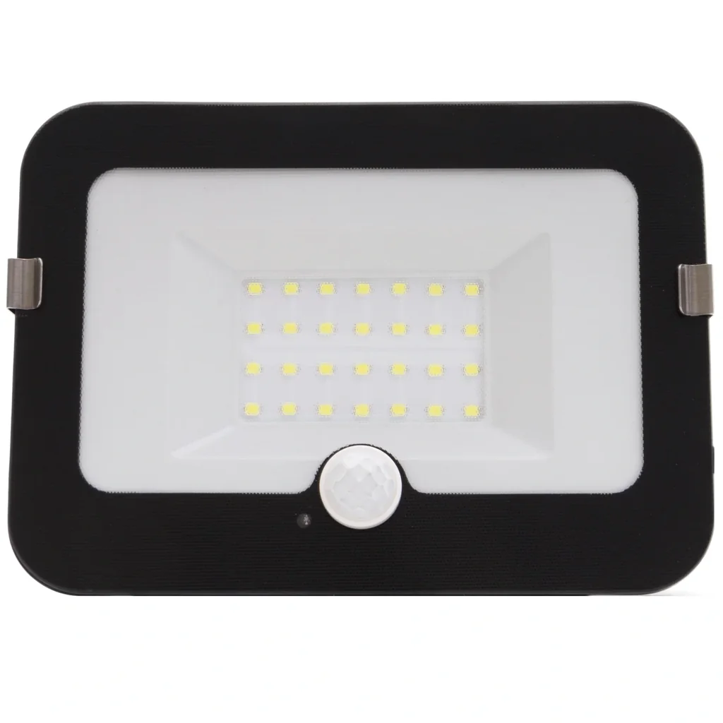 LED-Fluter mit Bewegungsmelder, 30 Watt, IP44, 195 x 140 x 36 mm