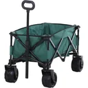 Bollerwagen Faltbarer Handwagen 360° Gartenwagen Transportwagen mit Teleskop Griff Verstellbarer Griffhöhe Strandwagen