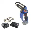 Akku-Einhand-Powersäge "X-SAW II"+Akku 4,0 Ah+Schnellladegerät+Titankette