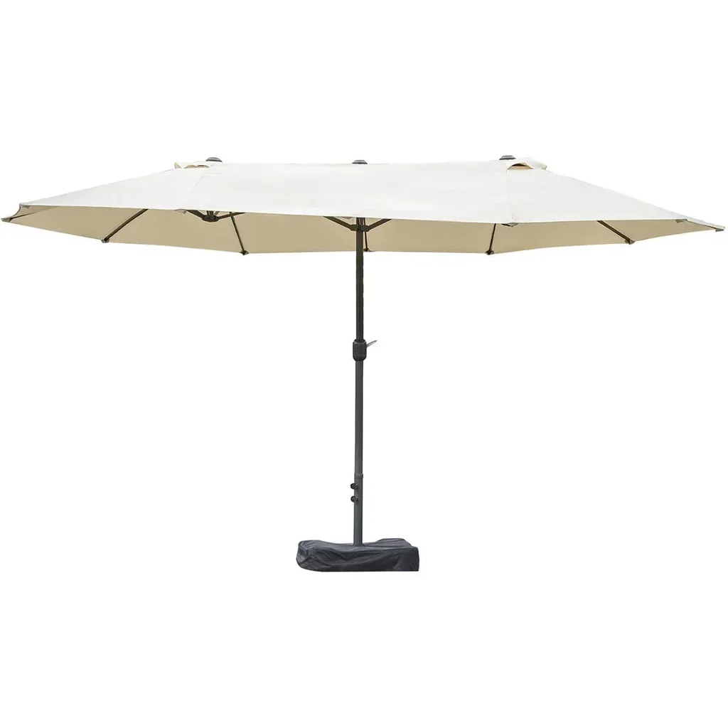 XXL Durchmesser groß 6 Meter Stand Set Balkon Kurbel Regenschirm Schutz wasserdicht Kurbel Metall