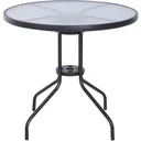 Gartentisch mit Sonnenschirmhalter schwarz