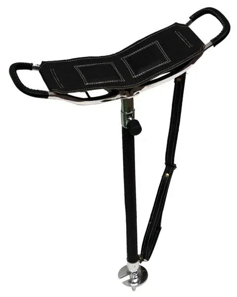 Leichter Sitzstock mit Ledersitzfläche