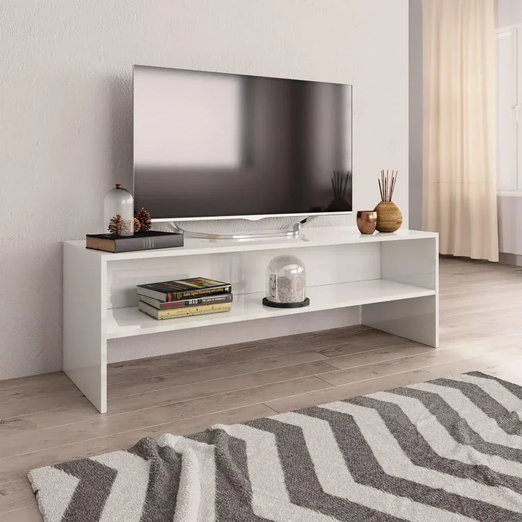 TV-Schrank 120x40x40 cm Hochglanz weiß Spanplatte