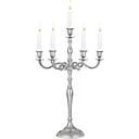 Kerzenleuchter 5-armig 78cm Aluminium vernickelt silber