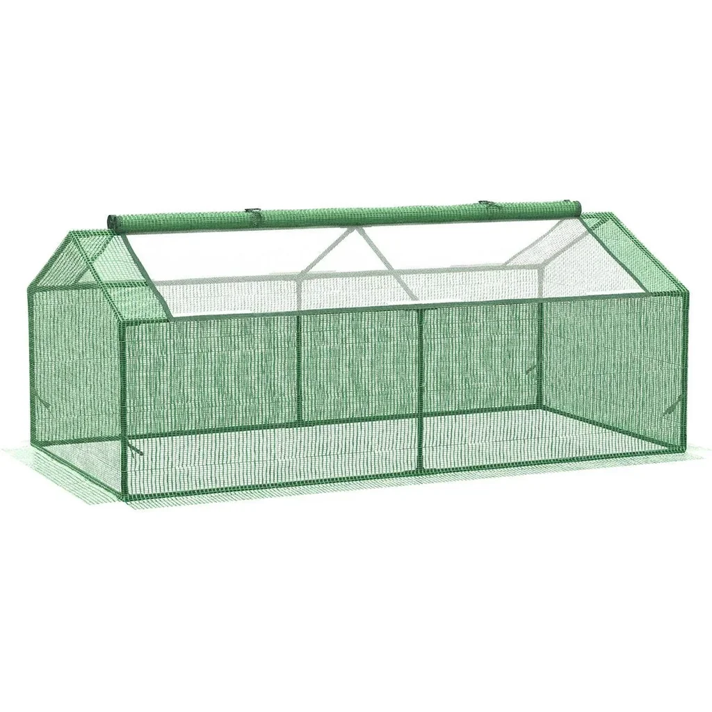 Foliengewächshaus Tomatenhaus Frühbeet 180 x 90 x 70 cm grün