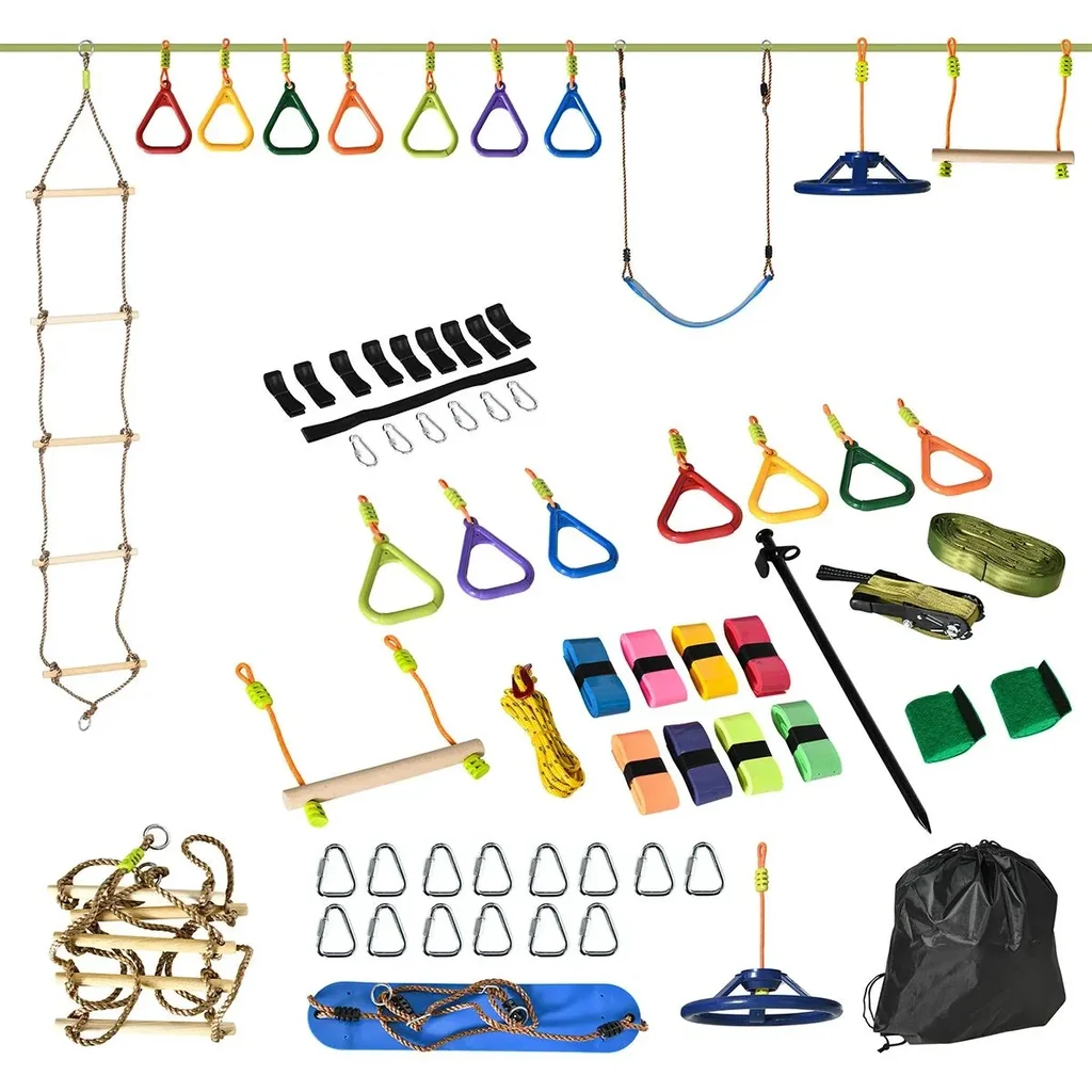 Slackline ninja style - 13 Meter - Kletterset für Kinder