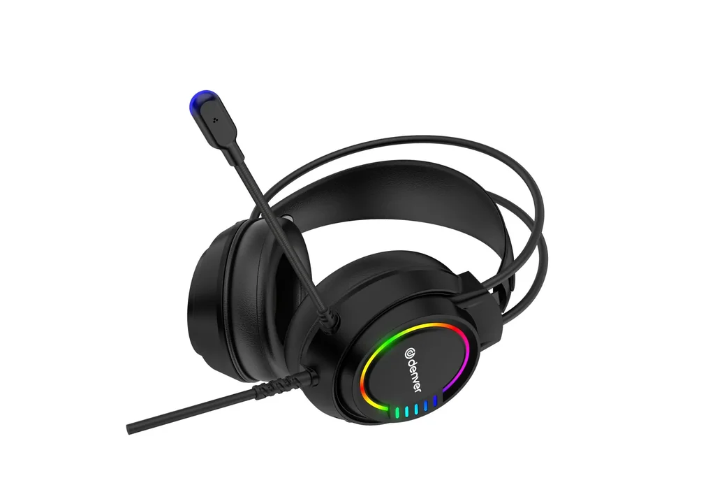 Gaming Headset, Überkopf-Kopfhörer, mit USB-Anschluss und LED-Licht