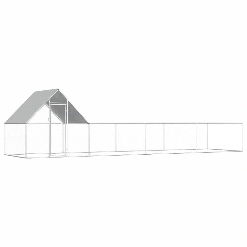 Hühnerstall 8x2x2 m Stahl verzinkt
