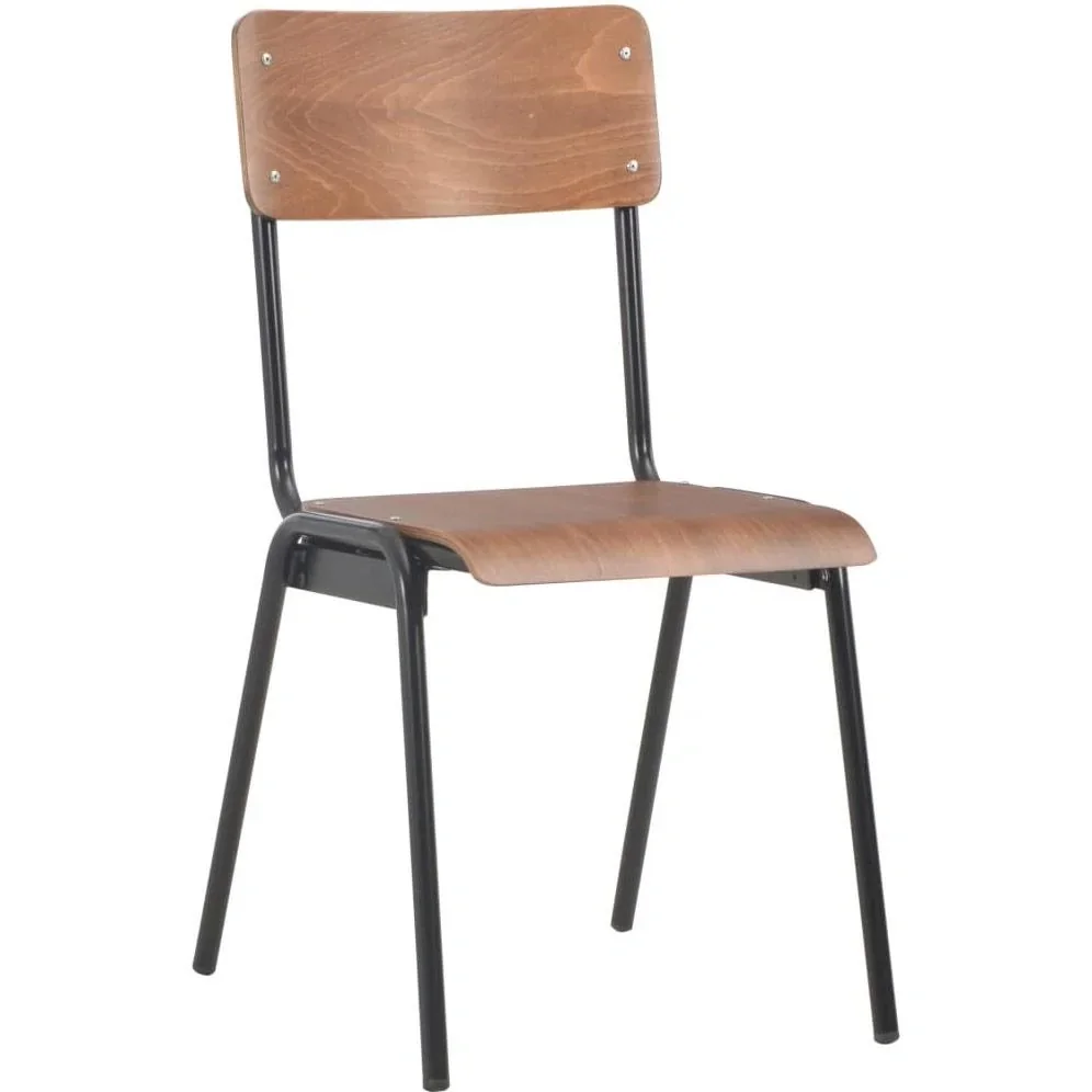 Esstischstühle 2tlg. massiv Sperrholz Stahl braun