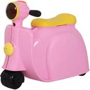 Kinderkoffer Motorrad Kindergepäck mit Gurt Vier-in-One-Koffer sitzen PP Rosa 52 x 23 x 39 cm