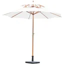 Holz Sonnenschirm Gartenschirm Balkonschirm Doppeldach 2 7m