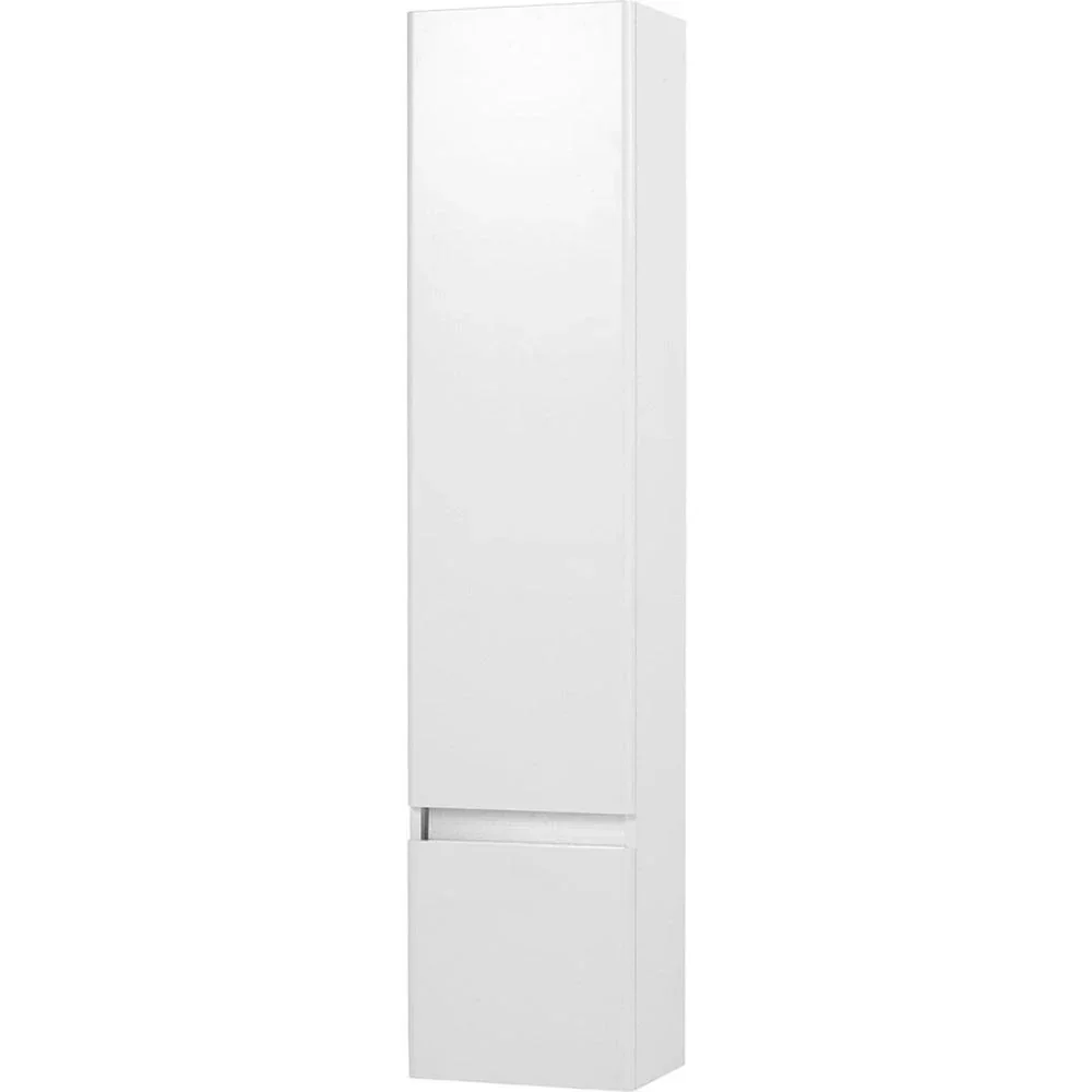 Stripe Bade Hoher Schrank links 35x156cm Weiss