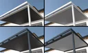 Unterdachmarkise St. Tropez, 3 x 3 m, Farbe weiß, Stoff 314028, manueller Antrieb
