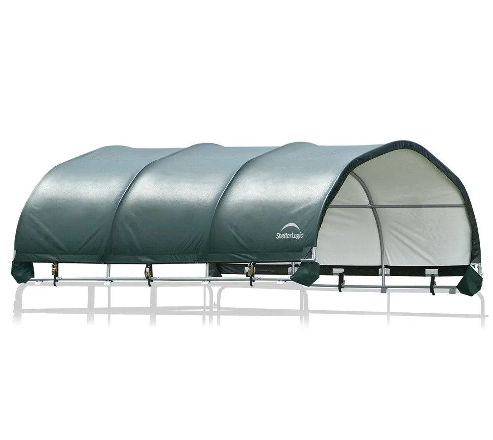 ShelterLogic Weidezelt-Überdachung 13,7 m², grün, 370×370 cm – Ersatzdach/Cover ohne Gestell, wetterfest