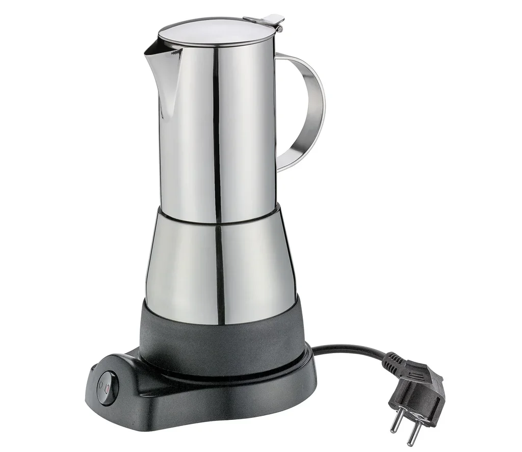 Elektro Espressokocher AIDA 6 Tassen, Edelstahl, Cilio 273694