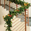 Girlande Weihnachtskranz 5M MIT Lichtern für drinnen/außen
