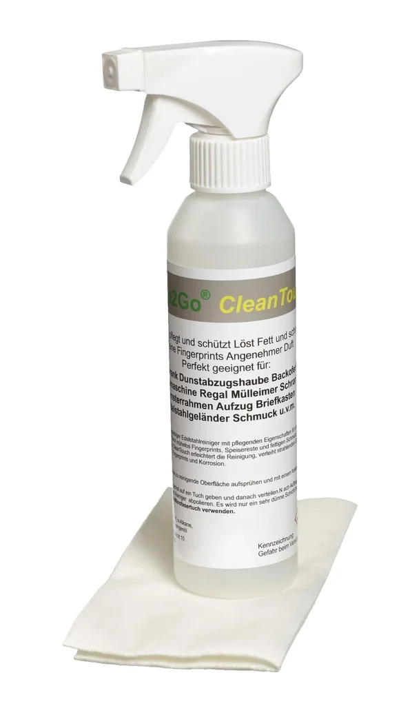 Edelstahlreiniger "Edelstahl-Glanz", 250 ml + Reinigungstuch