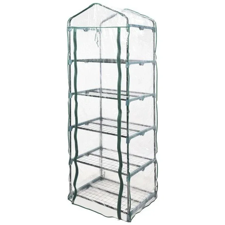 FLO Rechteckiges Gewächshaus mit 5 Schichten - Gewächshaus - PVC - 69x49x200 cm