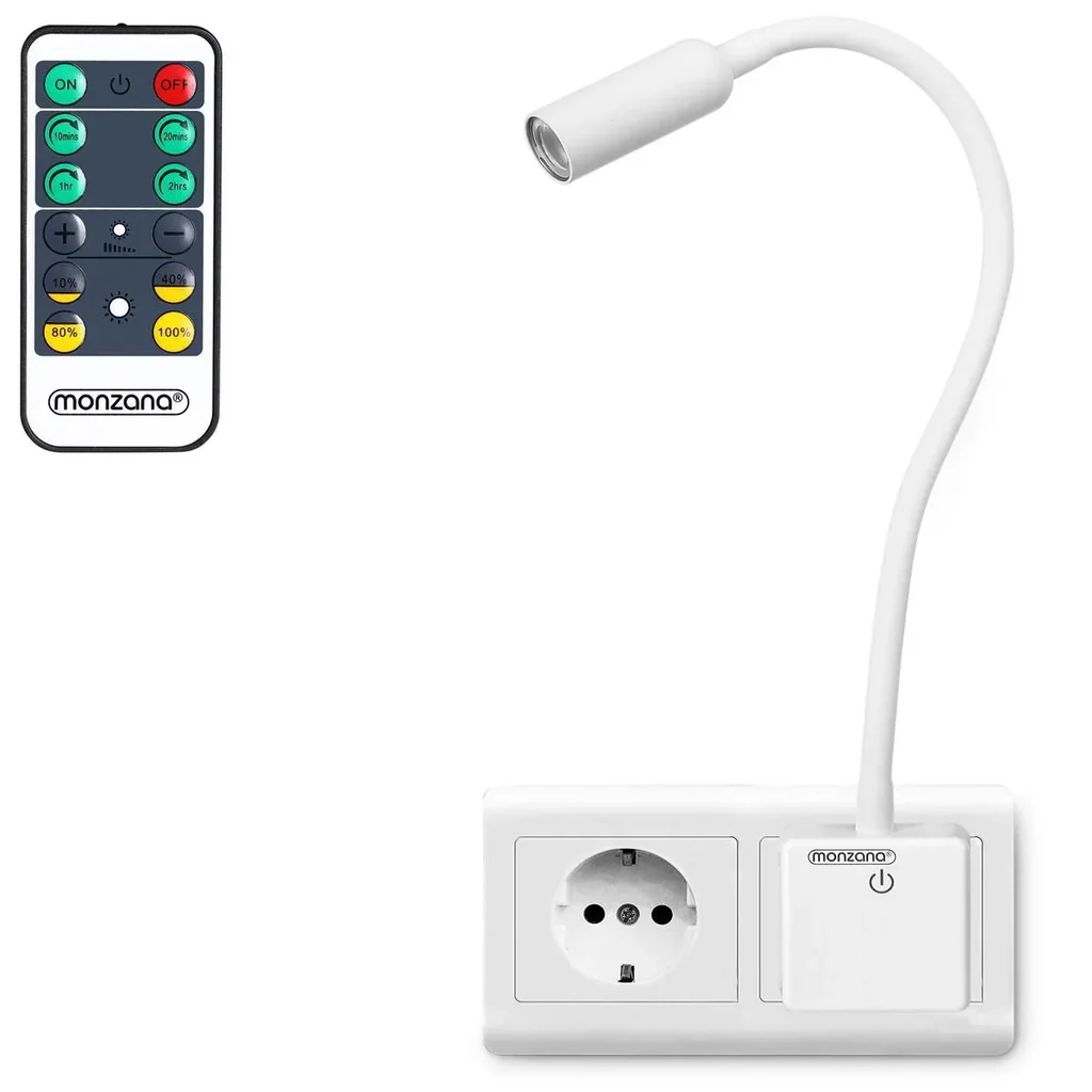 LED-Wandleuchte Svetloba Weiß mit Fernbedienung
