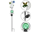 Solarbetriebene Beleuchtung mit Regenmesser grün