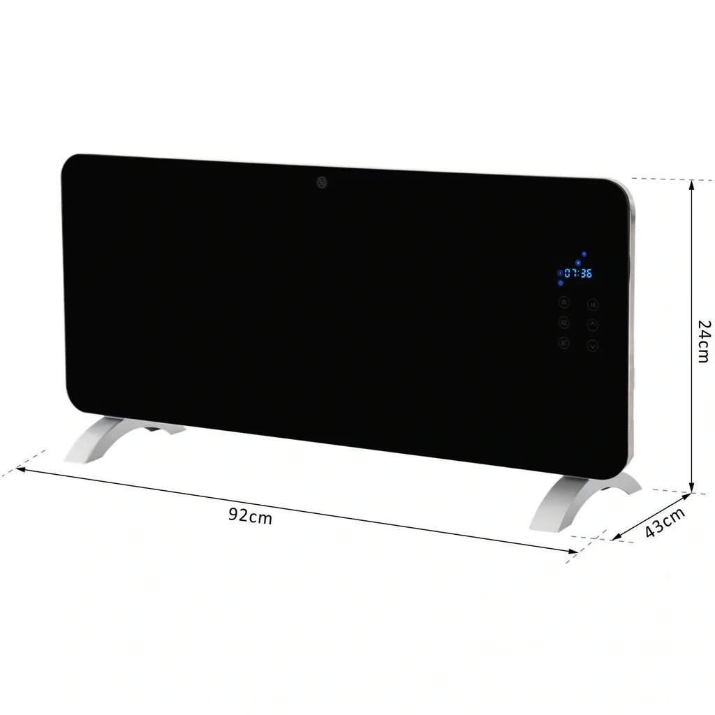 Heizgerät Heizkörper Stand- oder Wandgerät Timer mit Fernbedienung 1000/2000W Schwarz