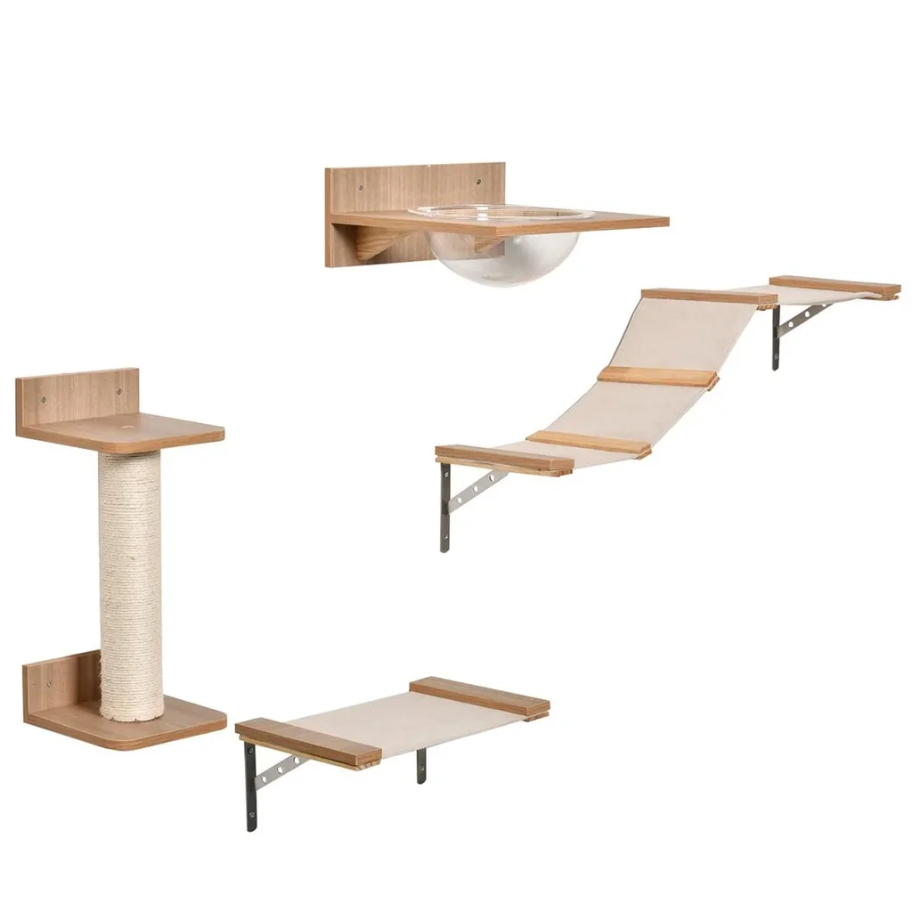 4tlg. Kletterwand für Katzen Katze