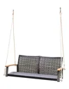 Hängebank CUNEO, grau, Armlehne Akazie FSC 100%, grey washed