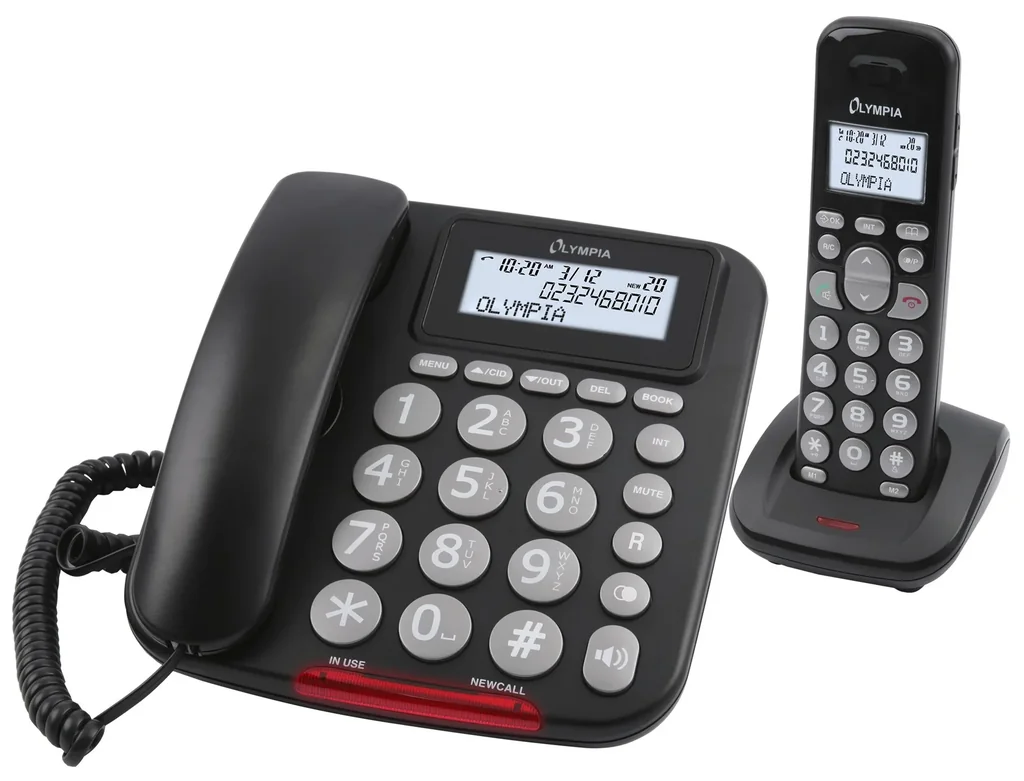 Großtasten Telefon mit DECT Großtasten Mobilteil