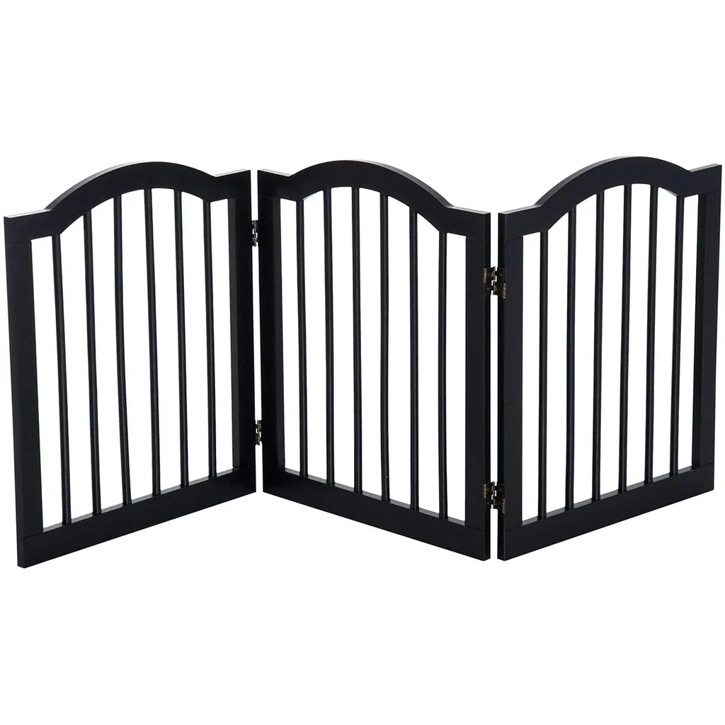 Absperrgitter Hundegitter 154,5cm faltbar Schwarz