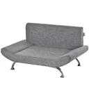 Haustiersofa Hundesofa Hundebett für Katzen Hunde mit dicker Schaumstoff Weichheit modernes Design Grau 84 x 56 x 46 cm