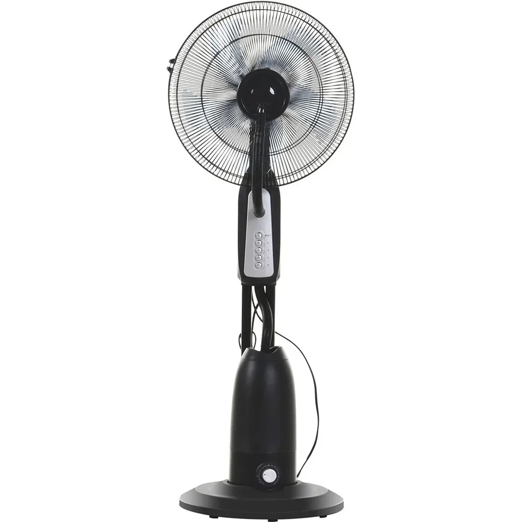 Standventilator mit Wasserzerstäuber schwarz/silber