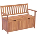 Gartenbank Truhenbank mit Stauraum Holz Natur