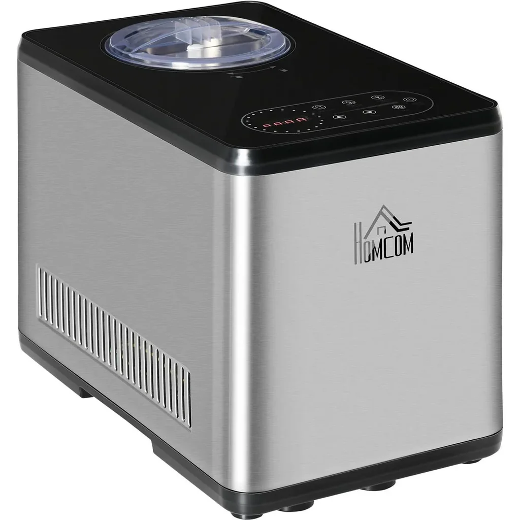 Eismaschine mit Kompressor - 1,5 L - LED-Anzeige - 38,4 x 24 x 32 cm